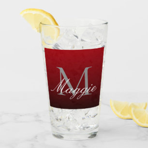 Verre marsala abstraite minimaliste marsala rouge bordea