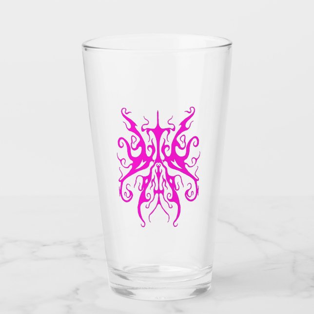 Verre Masque Tribal Rose Élégant Design Abstrait (Devant)