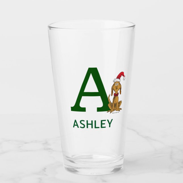 Verre Max Grinch Classique | Nom et monogramme (Devant)