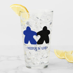 Verre Meeps en Amour, Bleu & Noir Tumbler