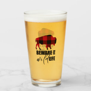 Verre Méfiez-vous du bison sauvage Plaid ID669