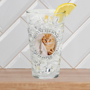 Verre Meilleur Chat Papa Par Par Classique Photo Simple