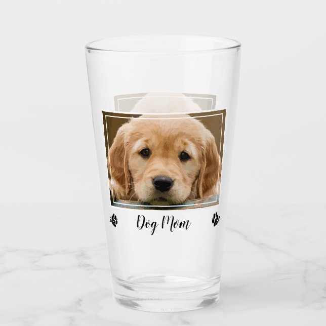 Verre Meilleur Chien Maman Ever- Maman Anniversaire Phot (Devant)