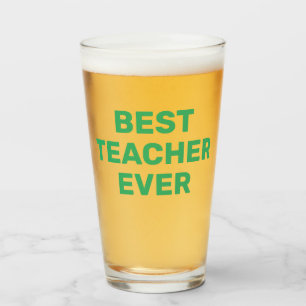 Verre Meilleur enseignant Jamais la pinte de bière