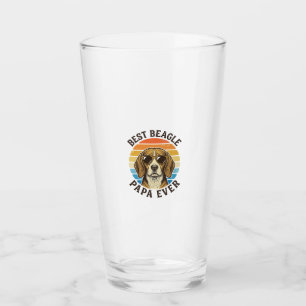 Verre Meilleur Papa Beagle Vintage Design de T-shirt pou