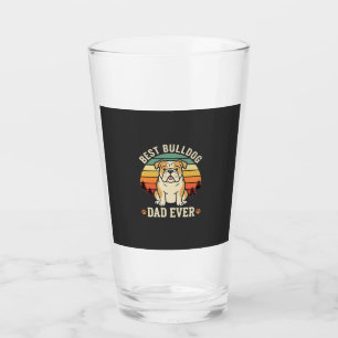 Verre Meilleur papa bouledogue de tous les temps vecteur