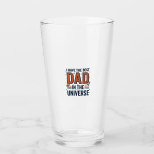 Verre Meilleur papa de l'univers conception vectorielle