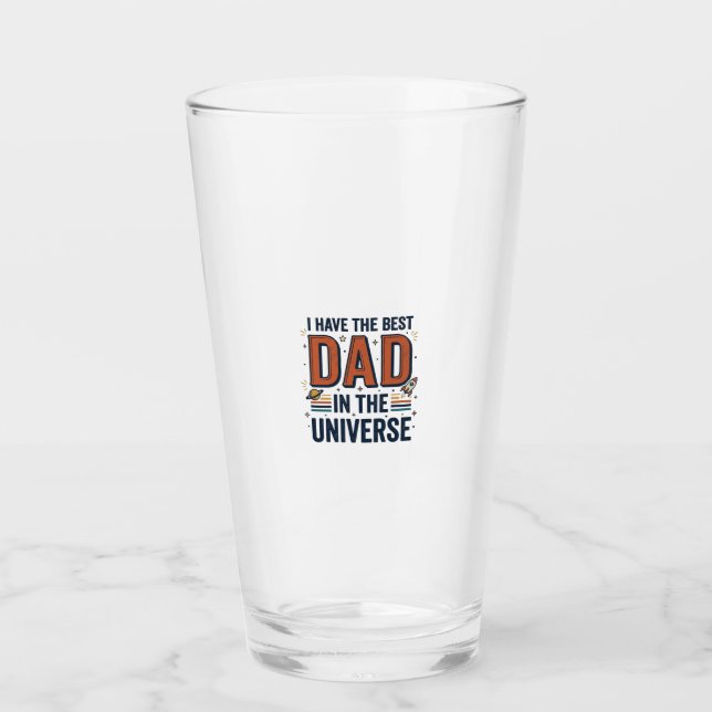Verre Meilleur papa de l'univers conception vectorielle  (Devant)