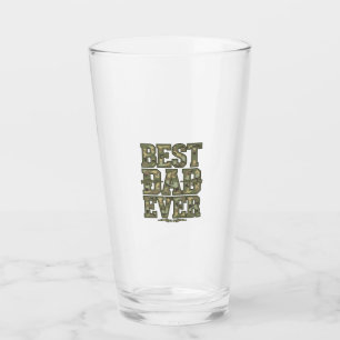 Verre Meilleur Papa de Tous Camo Design de Gravure Vinta