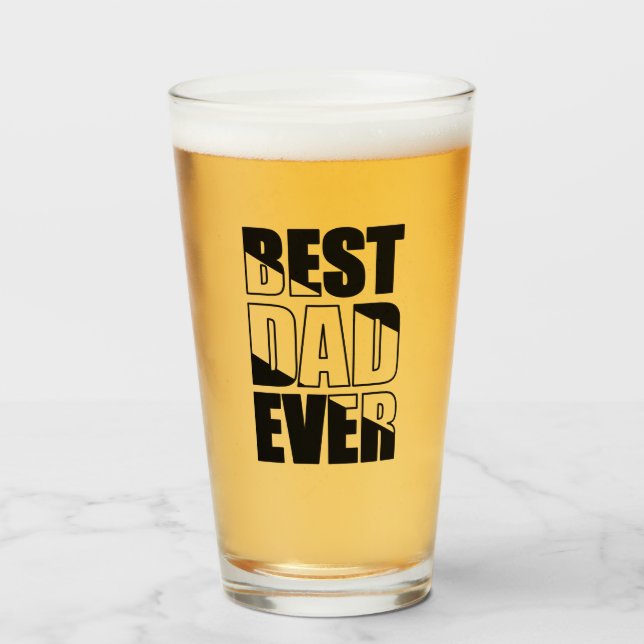 Verre Meilleur Papa du Monde (Devant (rempli))