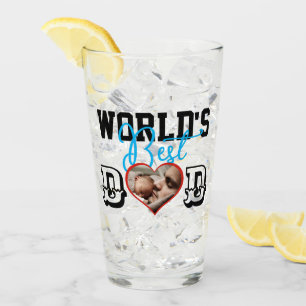 Verre Meilleur papa du monde avec photo
