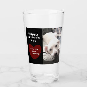 Verre Meilleur papa Jamais Chien Chien Chien Chien Rouge