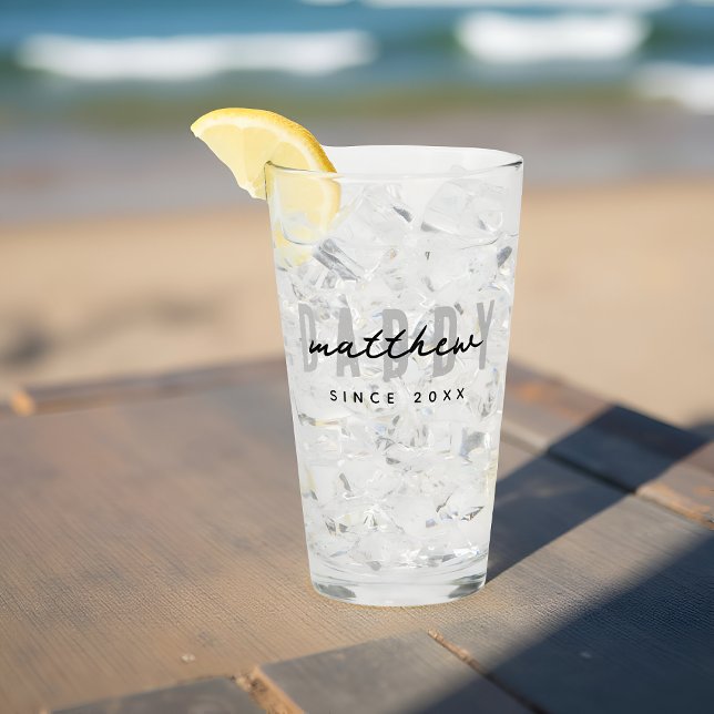 Verre Meilleur Papa Jamais Moderne Élégante Fête des pèr (Créateur téléchargé)