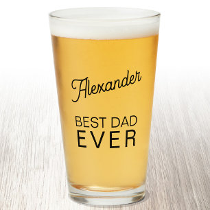 Verre Meilleur papa jamais Nom personnalisé Bière