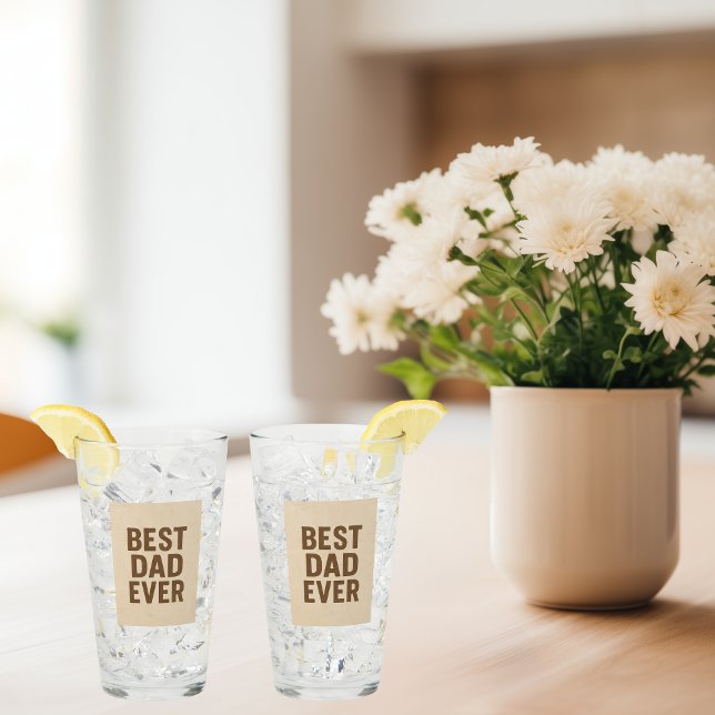 Verre Meilleur papa jamais ☕ | Un don significatif pour  (Créateur téléchargé)