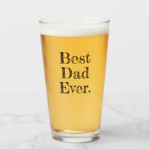 Verre Meilleur papa Jour Tiré À La Main Typographie