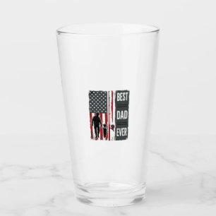 Verre Meilleur Papa Pêche Drapeau Vintage Vector Design_