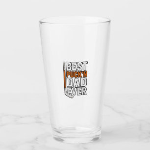 Verre Meilleur Puck'n Papa Hockey Père Vector Design_1