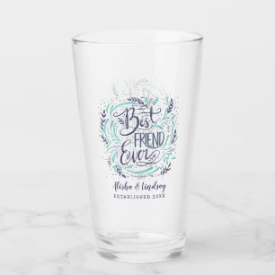 Verre Meilleure Amie Chic à Lettres Personnalisées