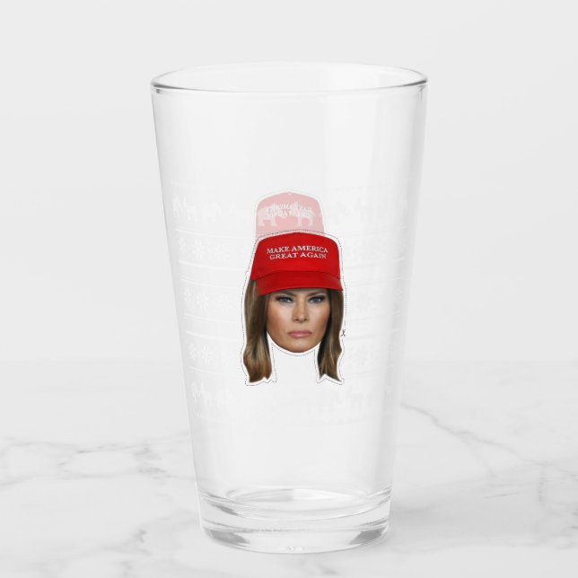 Verre Melania Trump MAGA Noël (Devant)