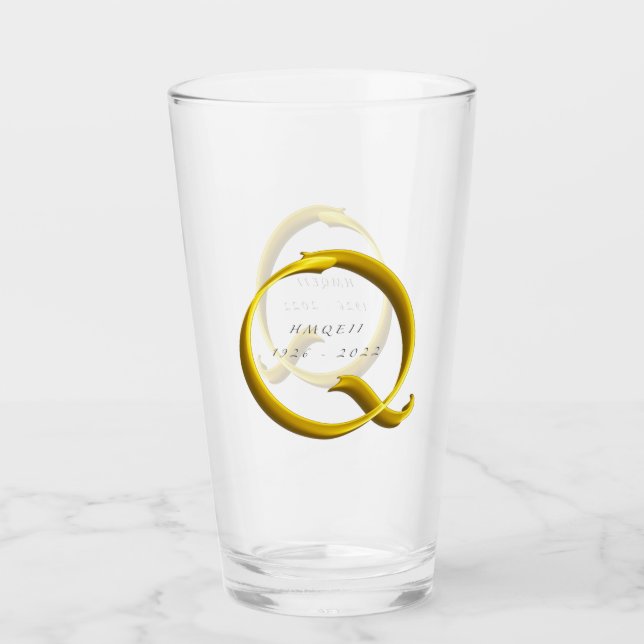 Verre Mémorial commémoratif de la reine Elizabeth II (Devant)