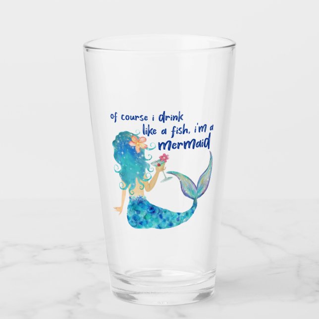 Verre Mer de Mermaid | Boire Comme Un Poisson (Devant)