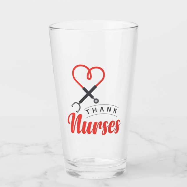 Verre Merci aux infirmières (Devant)