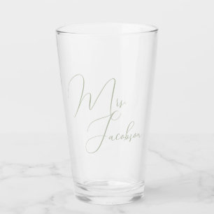 Verre Merci Client Mariage Cadeau Sage Vert