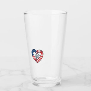 Verre Merci Cœur Patriotique Design Vectoriel Vintage_1