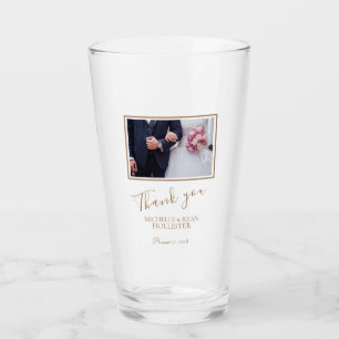 Verre Merci de mariage élégant Photo