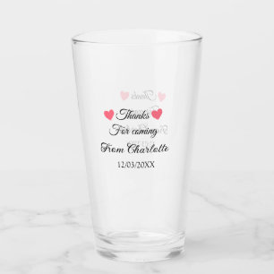 Verre merci d'être venu nom à ajouter message texte