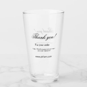 Verre Merci pour l'achat détail de l'entreprise familial