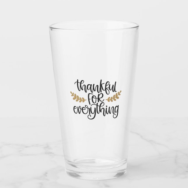 Verre Merci pour tout Thanksgiving drôle (Devant)