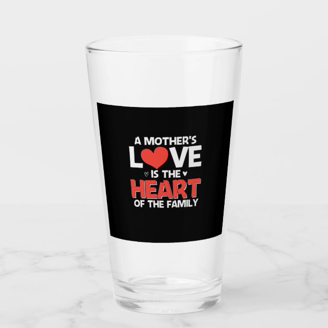 Verre Mère Art L'amour d'une mère (Devant)