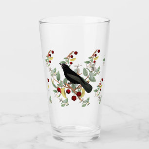 Verre Merle illustré à l'aquarelle conçu