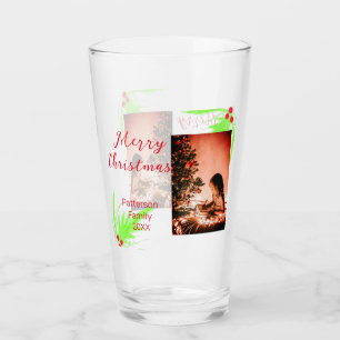 Verre Merry Bright Christmas ajouter nom de famille bien