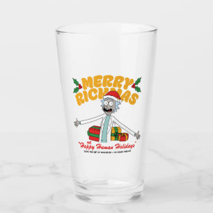 Verre Merry Rickmas et Happy Human Holidays