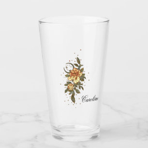 Verre Merveilleuse fleur élégante.