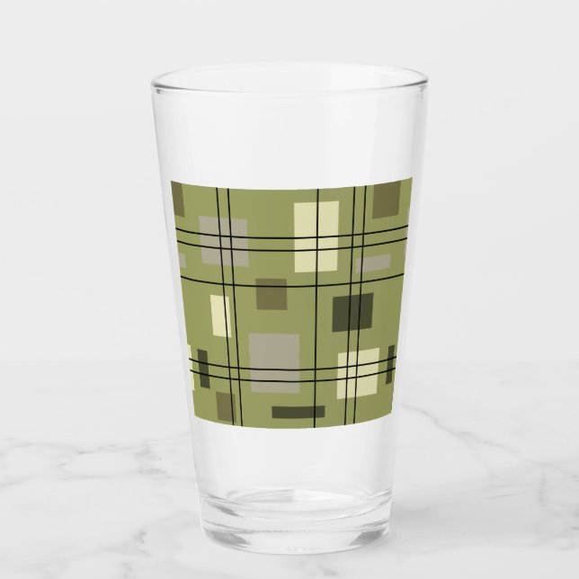 Verre Mi-siècle moderne géométrique 18 (Devant)