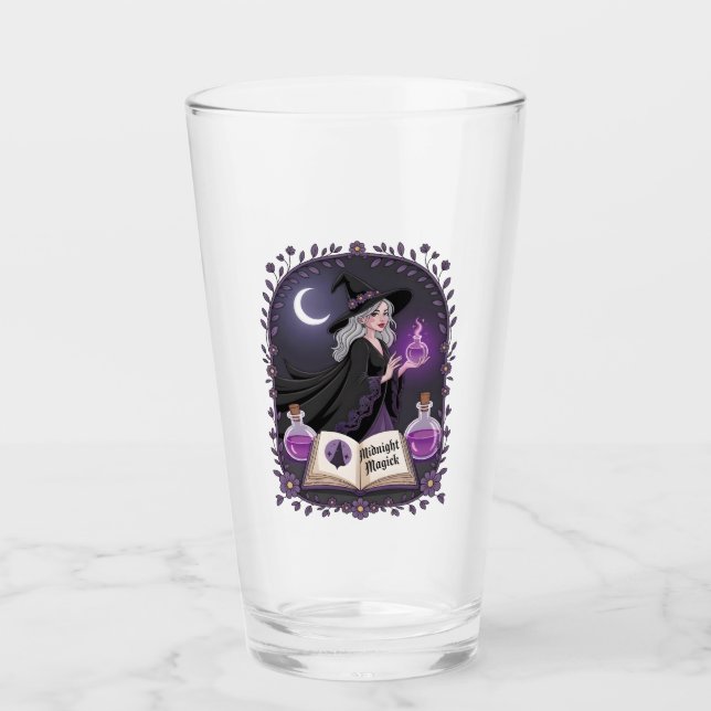 Verre Midnight Magick Illustration of a Young Witch (Devant)
