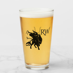 Verre Mighty Taurus the Bull Zodiac Monogramme
