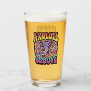 Verre Mignon Axolotl Hippie Groovy Art Rétro 70s Arc-en-