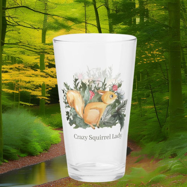 Verre mignonne dame d'écureuil fou (Créateur téléchargé)
