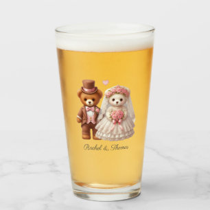 Verre Mignonne Épouse En Teddy Et Mariage De Pièce