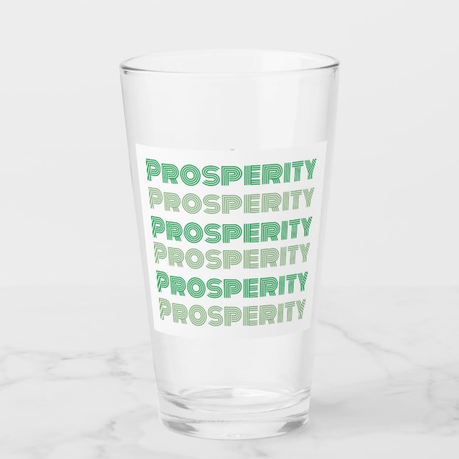 Verre Mignonne Pensée riche Pensées Prospérité Message v (Devant)