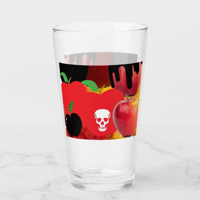 Verre Mikitiez crâne rouge toxique pomme vegan été (Devant)