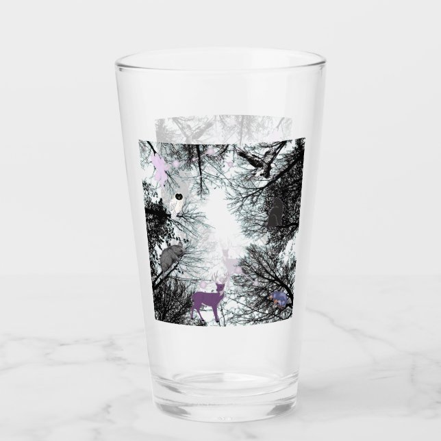 Verre Mikitiez fée magique hibou de la forêt (Devant)