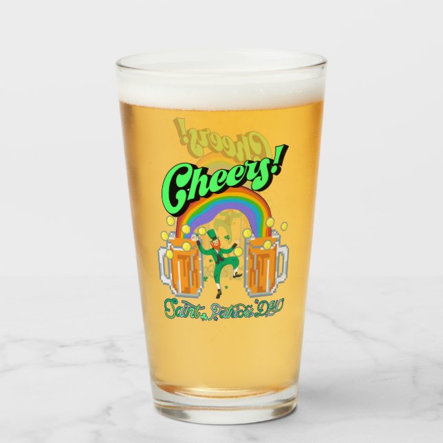 Verre Mikitiez verdoyante Saint Patrick's Day irishbeer (Devant (rempli))