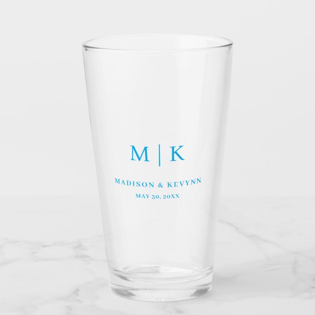 Verre Minimaliste et Chic  | Mariage  (Devant)