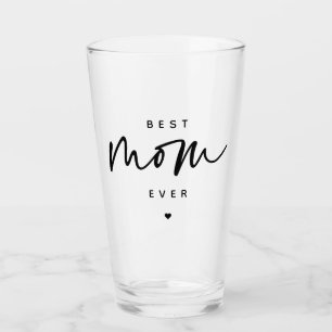 Verre Minimaliste Meilleure maman jamais élégante Typogr